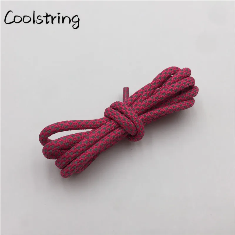 Coolstring выделить 3 м круглые шнурки отражающие Цветной обуви строка Прохладный светло-фиолетовые кружевные индивидуальная безопасность легко галстуком-бабочкой модная обжимной