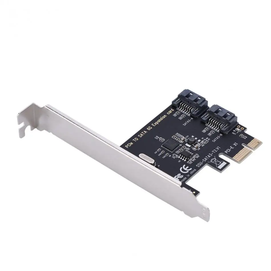 Плата расширения PCI E Express на SATA 3 0 с кронштейном и 2 портами III 6 Гбит/с|pci express to sata|pci