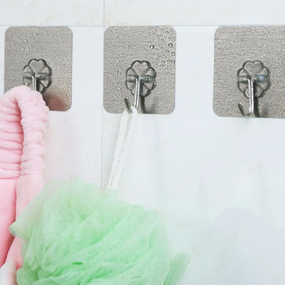4 шт. подшипник 5кг клей крепкий настенный крюк Lucky Clover прозрачные кухонные крючки