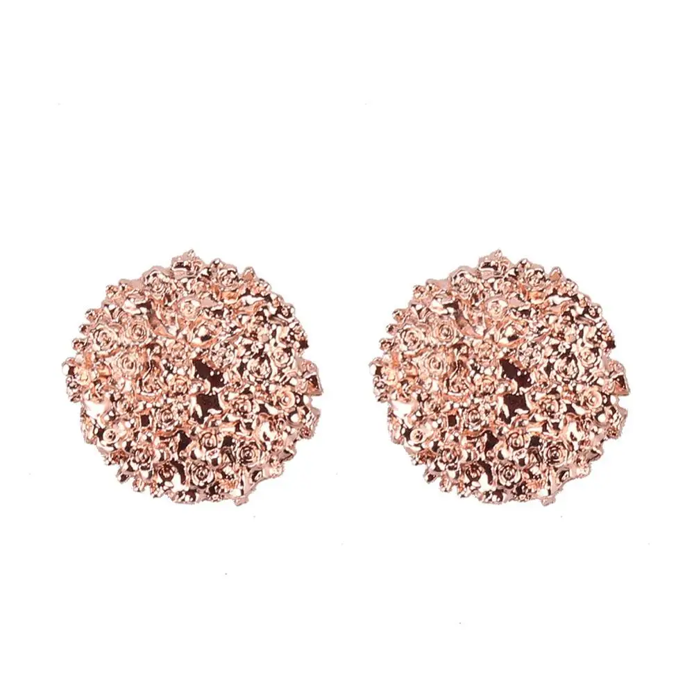 rose gold 5 Большие металлические серьги с квадратной подвеской Girlgo ZA для женщин, Винтажные серьги с подвеской в стиле бохо, большие серьги с подвеской, ювелирных изделий - Окраска металла: rose gold 5