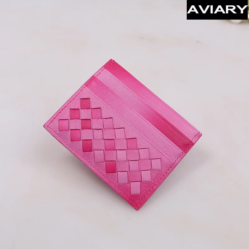 Двухцветная плетеная Сумка для карт из овчины Ms. Mini легкий кожаный комплект сумка