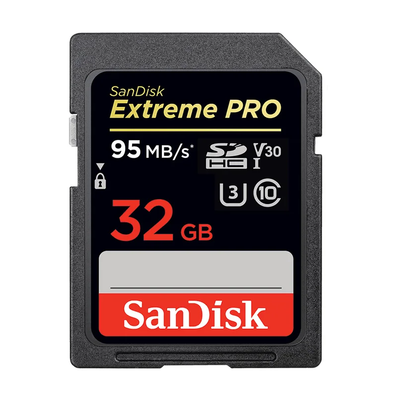 Original Sandisk Extreme Pro SD Card 256GB 128GB 32GB 64GB Max Read Speed 95MB/s SD Card Class 10 U3 Memory Card For Camera