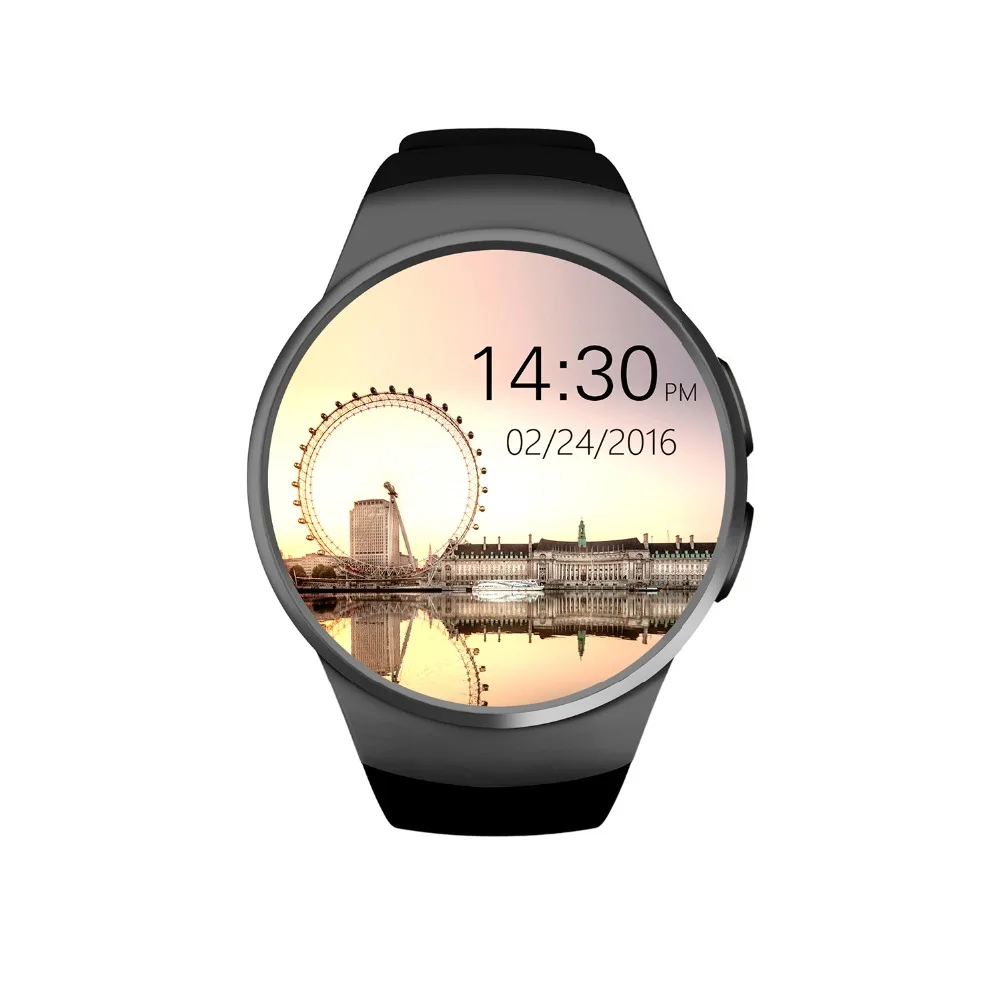 Smartch kw18 Smart Watch ES SIM mtk2520 1.3 дюймов SmartWatch серебряный/золотой/черный с пульсометр