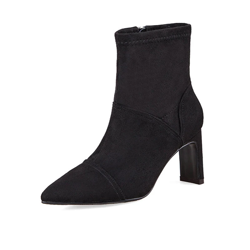 Teahoo Bottine Femme Talon 2020 женские зимние ботинки ботильоны для женщин на высоком каблуке