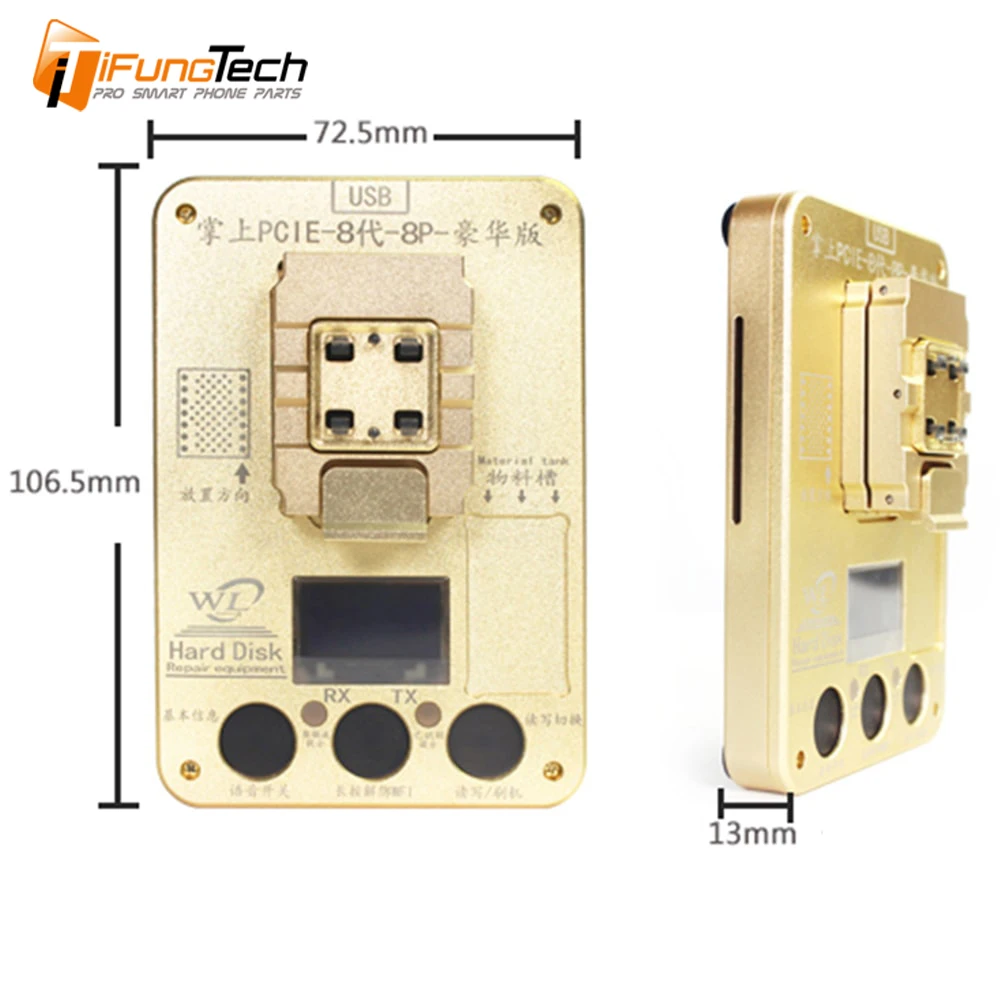 WL PCIE 8 NAND программатор памяти инструмент для обновления NAND Flash IC чип HDD серийный SN чтение ремонт записи для iPhone 8g 8 P X
