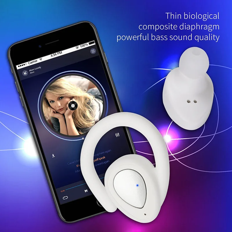 Беспроводные Bluetooth наушники-вкладыши для бега, спортивные мини стерео наушники, двойные наушники-вкладыши для телефона, наушники-вкладыши, зарядная Колыбель