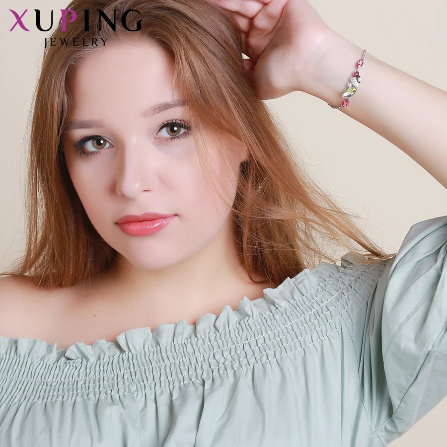 Xuping винтажные геометрические браслеты с кристаллами от Swarovski Красочные