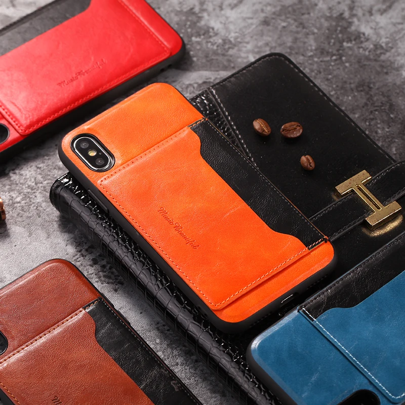 Кожаный чехол в стиле ретро для iPhone 7 8 6 6s Plus из ТПУ деловом + искусственной кожи с