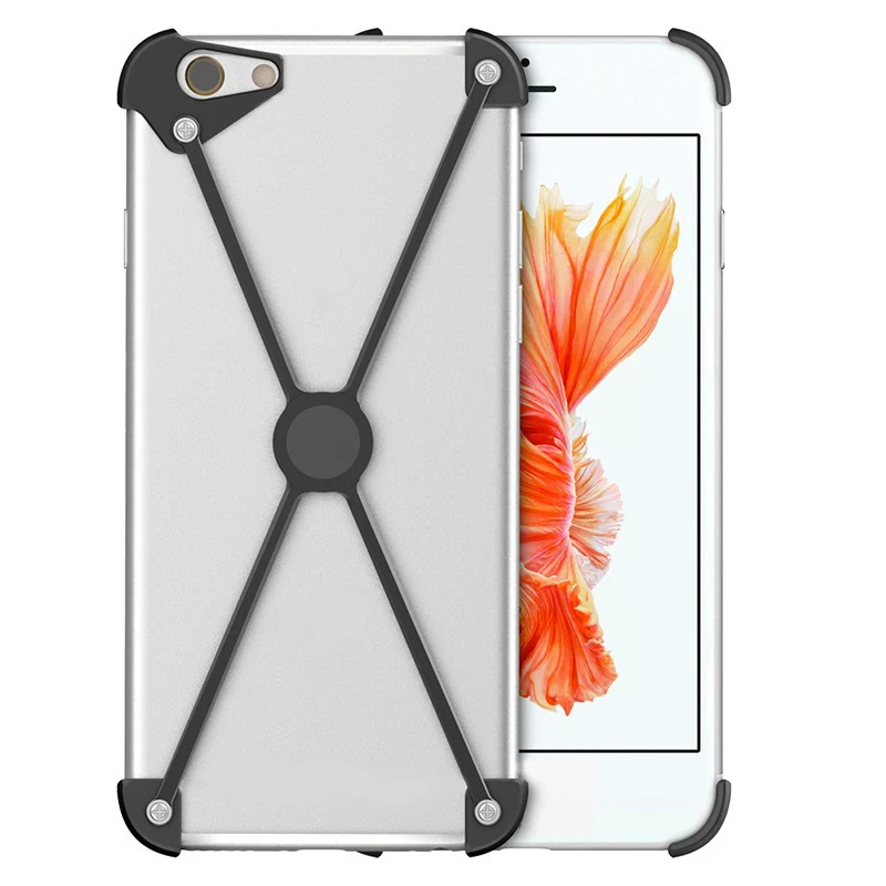 Чехол бампер для iPhone X тонкий алюминиевый металлический защитный чехол Frame