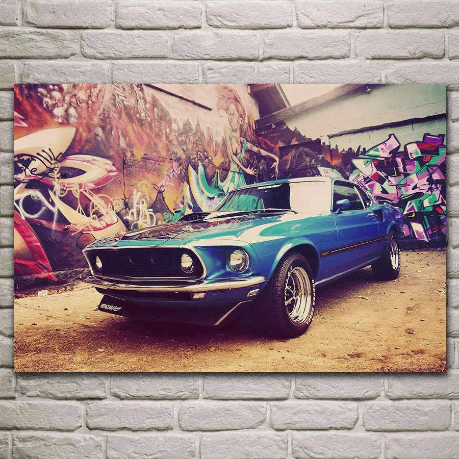Классический спортивный автомобиль Mustang Mach 1 фотография для дома гостиной