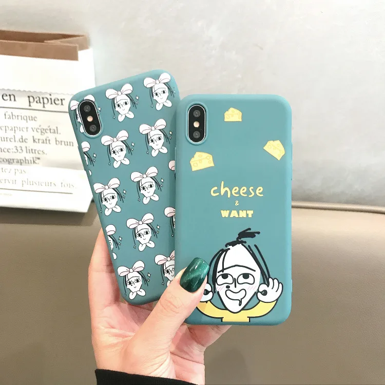 Мультяшная милая кукла-клоун синий чехол для iPhone X XR XS Max 6 S 7 8 Plus матовый мягкий