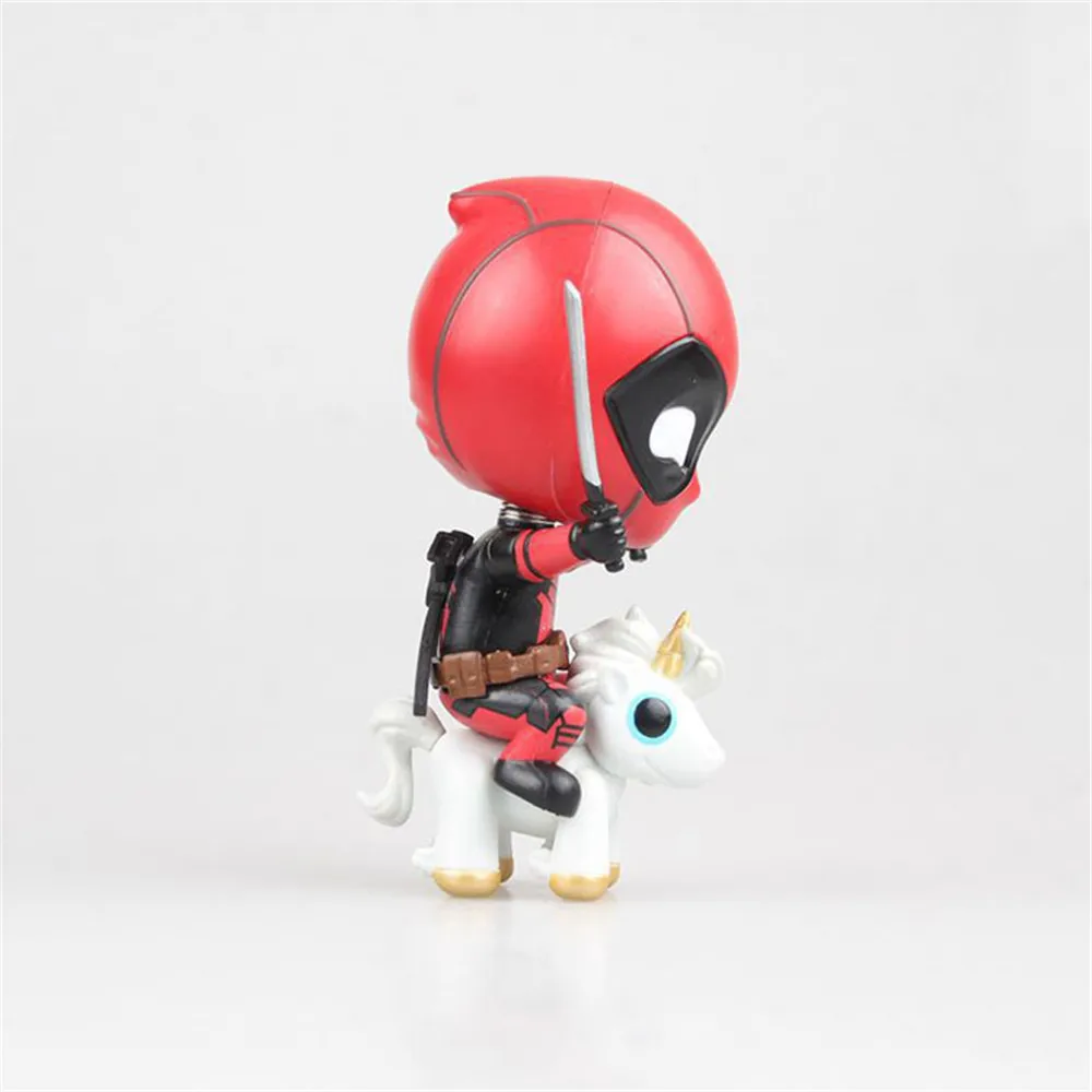 POPS Marvels Deadpool Q Edition Shake Head Action Figure Ride два ножа ручная Коллекционная модель игрушка