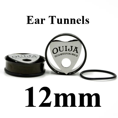 Ear Tunnel 12MM Нержавеющая сталь Ouija доска Уха Туннель Вилки Gauge Эспандеры ушной Конус Носилки Пирсинг ювелирные изделия кулон ожерелье Подарки - Окраска металла: Ear Tunnel 12MM