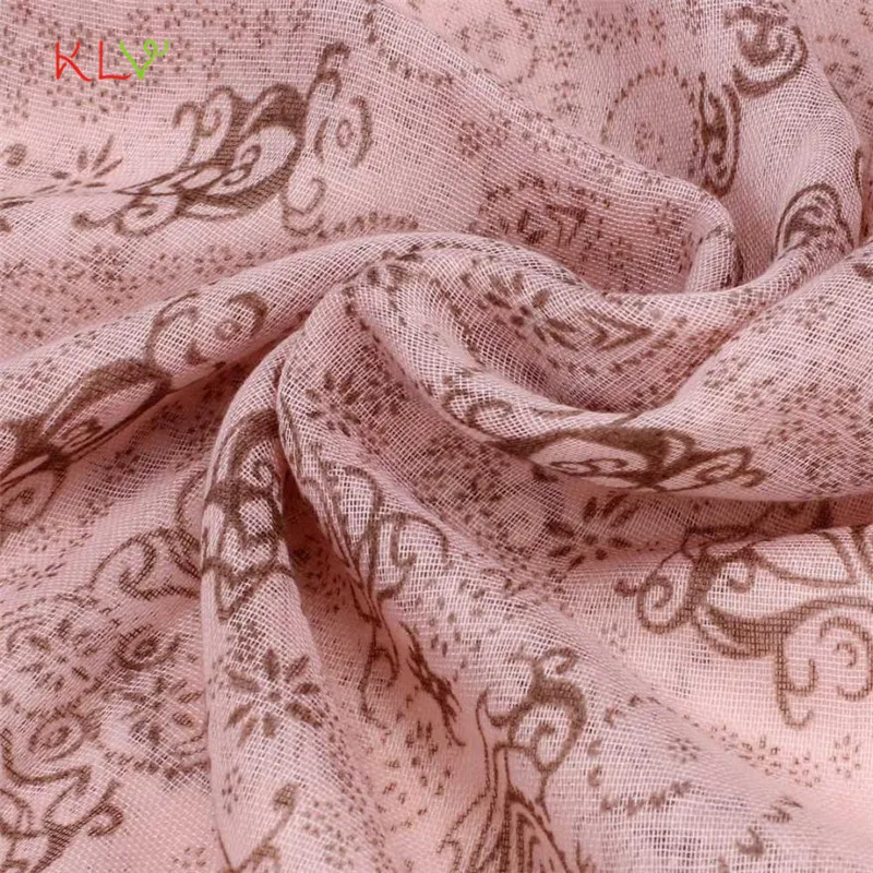 

Scarves Women Lady Classical Print Scarf Pink Scarves Sun Protection Gauze Kerchief 17Oct10