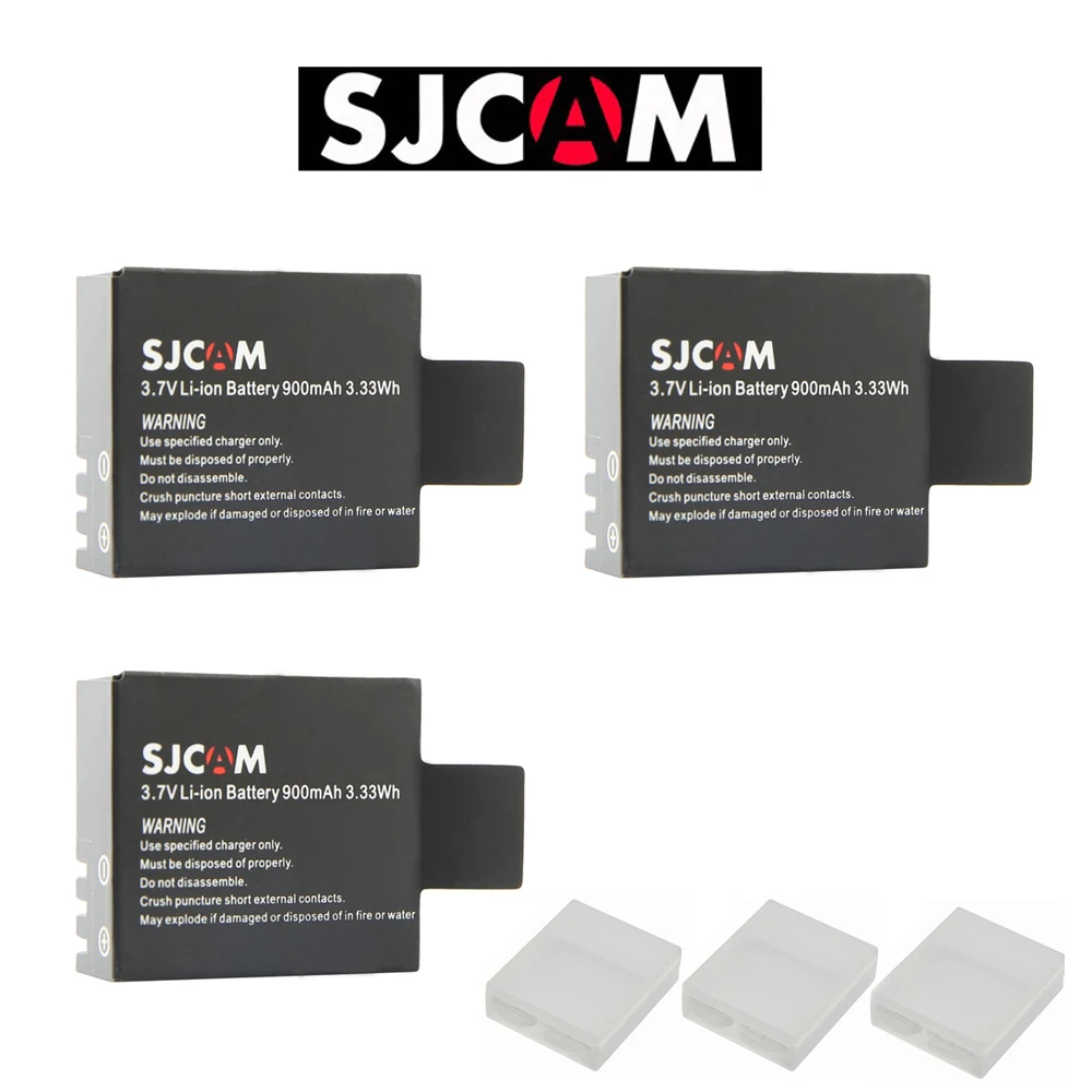 Оригинальный литий-ионный аккумулятор SJCAM 3 7 в для SJ4000 Wifi SJ5000 plus + батареи SOOOCOO C30R C30