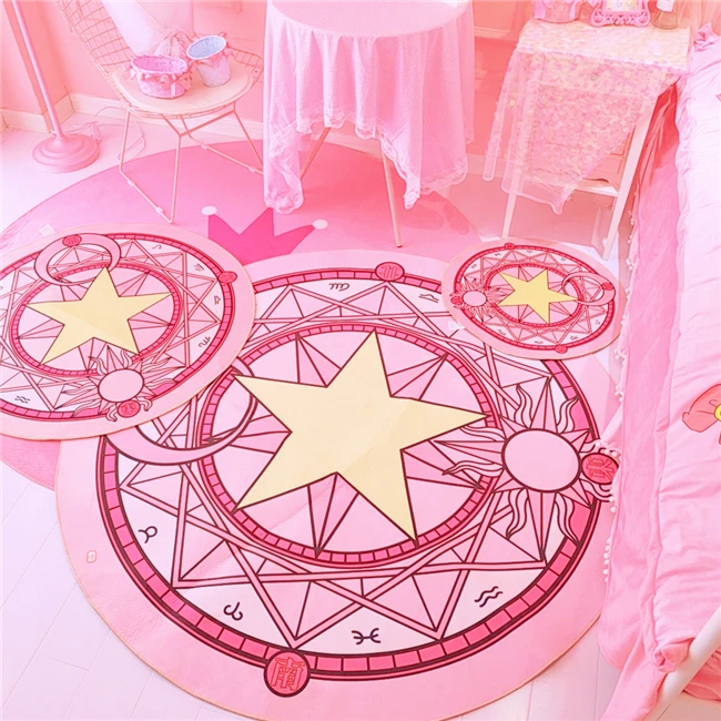 IVYYE 3 размера Cardcaptor Sakura аниме ковер украшения дома мягкие ковры мультфильм коврики на пол для спальни Ванна плюшевые ковры коврик