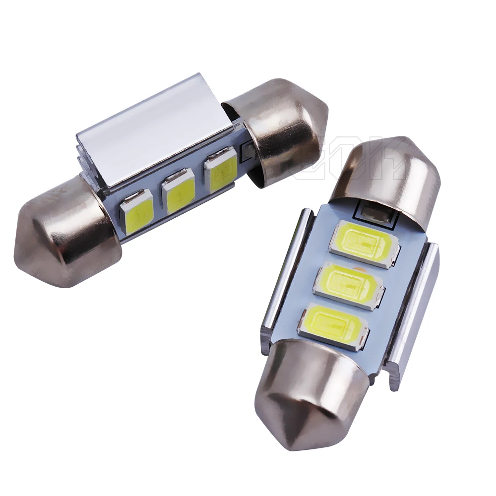 50 шт./лот гирлянда 31 мм купольная 3SMD 5630 5730 Светодиодная CANBUS освещение для салона