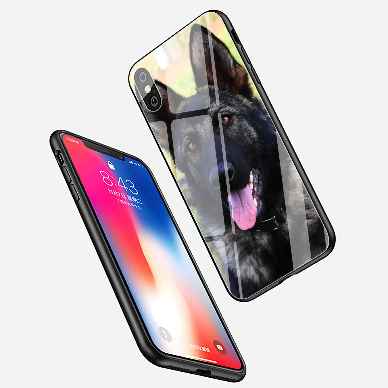 Lavaza german shepherd dog Tempered Glass Phone Cover Case for Apple iPhone XR X XS Max 6 6S 7 8 Plus 5 5S SE 10 Cases 8Plus | Мобильные
