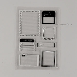 Рамка для фотографий из прозрачного силикона, штампы для скрапбукинга, печать для журнала, планировщик, ежедневник, декоративная рамка для блокнота, штампы