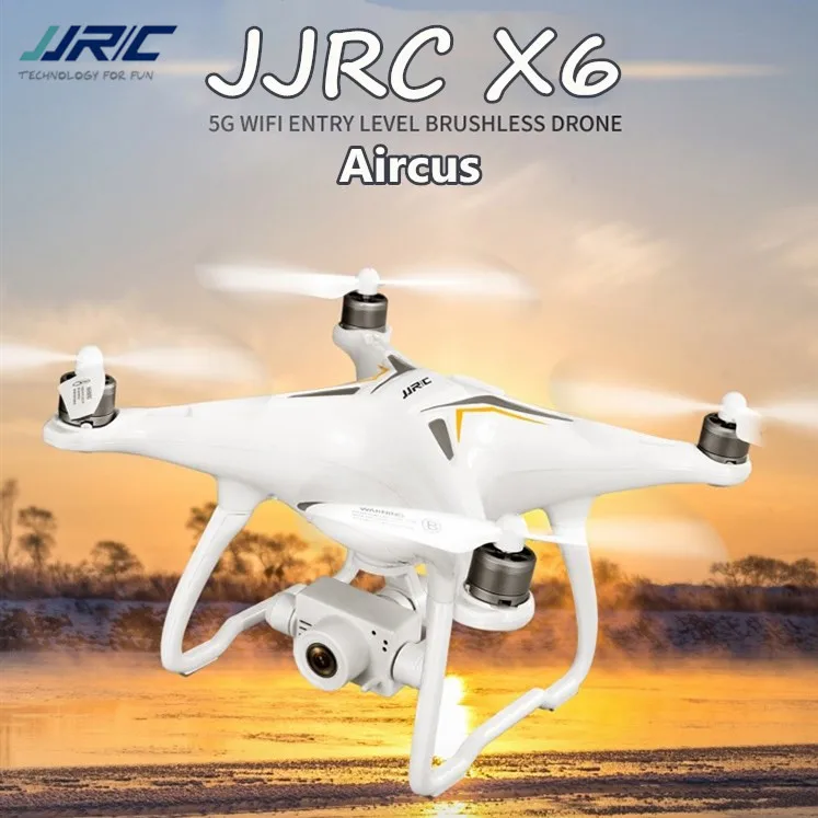 Квадрокоптер JJRC X6 Aircus бесщеточный GPS RC с HD камерой 1080P двухосевой PTZ Gimbal Wi-Fi FPV UAV