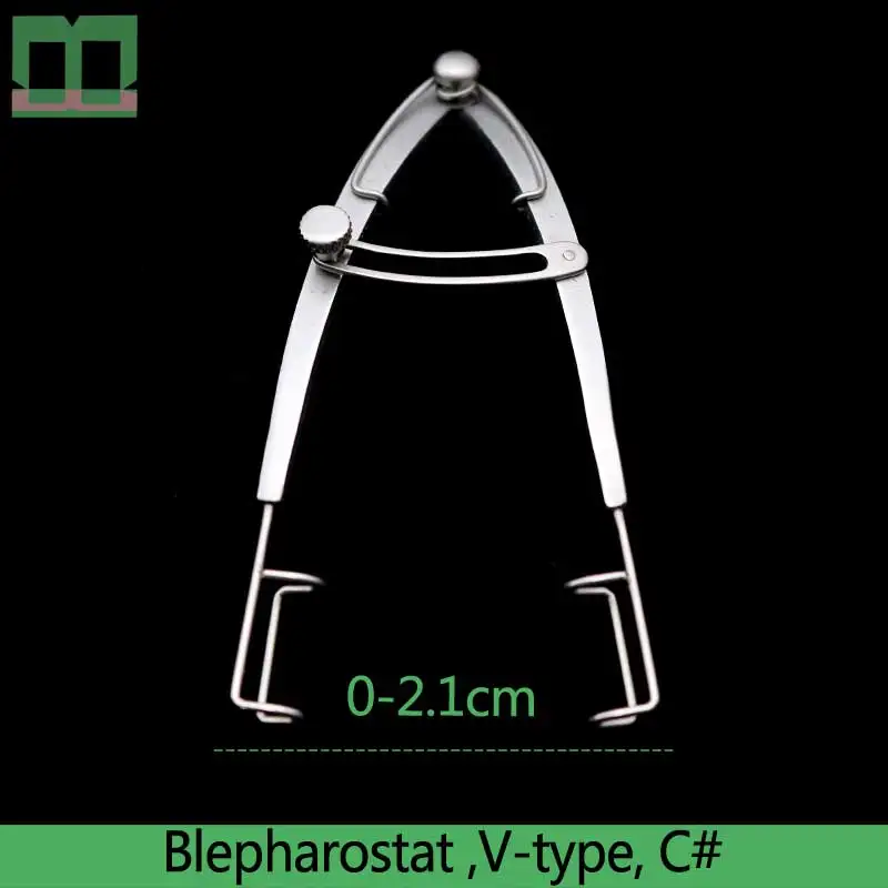 Blepharostat из нержавеющей стали v-типа инструменты и инструменты для глазной хирургии u-типа глазное зеркало хирургический инструмент - Цвет: C