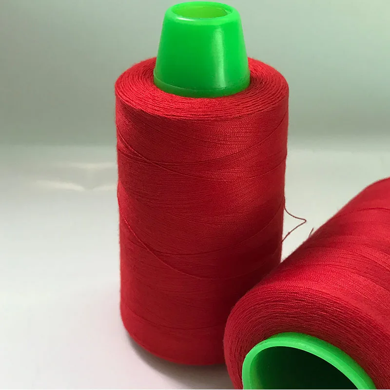 3000 ярдов красные швейные нитки промышленные оверлок швейная машина Полиэстер