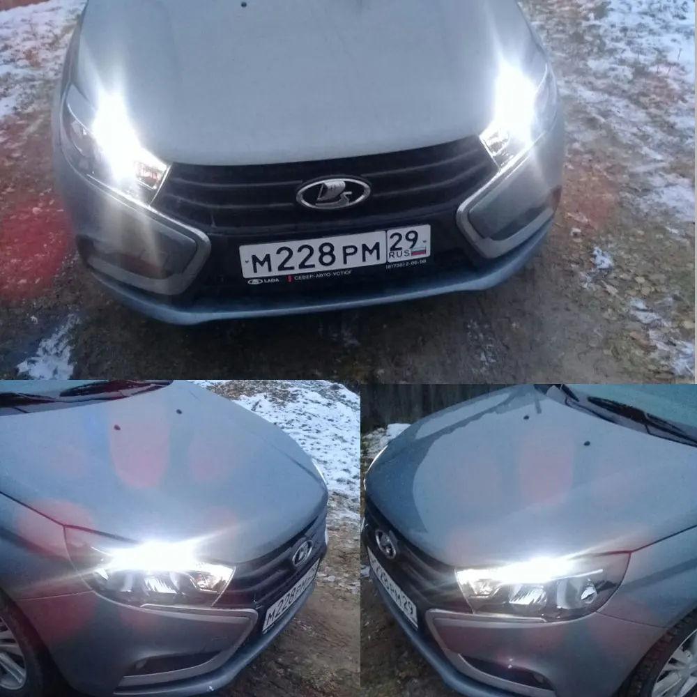 1 пара светодиодный светильник белого цвета 7443 7444 W21/5 Вт для LADA бренд переднее ДХО