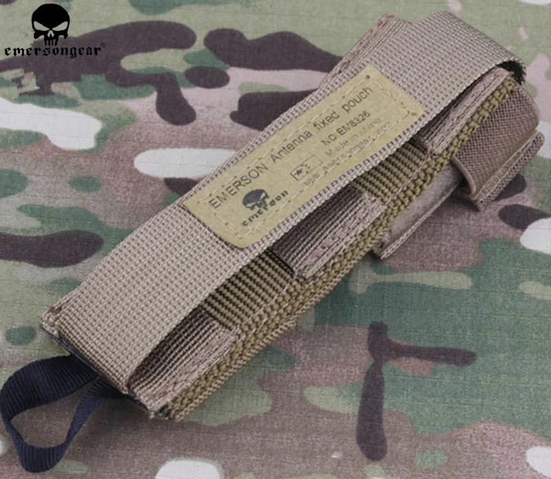 Emerson Шестерни тактический военный радио антенна перемещение небольшой МОЛЛ подсумок Emerson армия Airsoft Combat Шестерни EM8326A темно-Земля