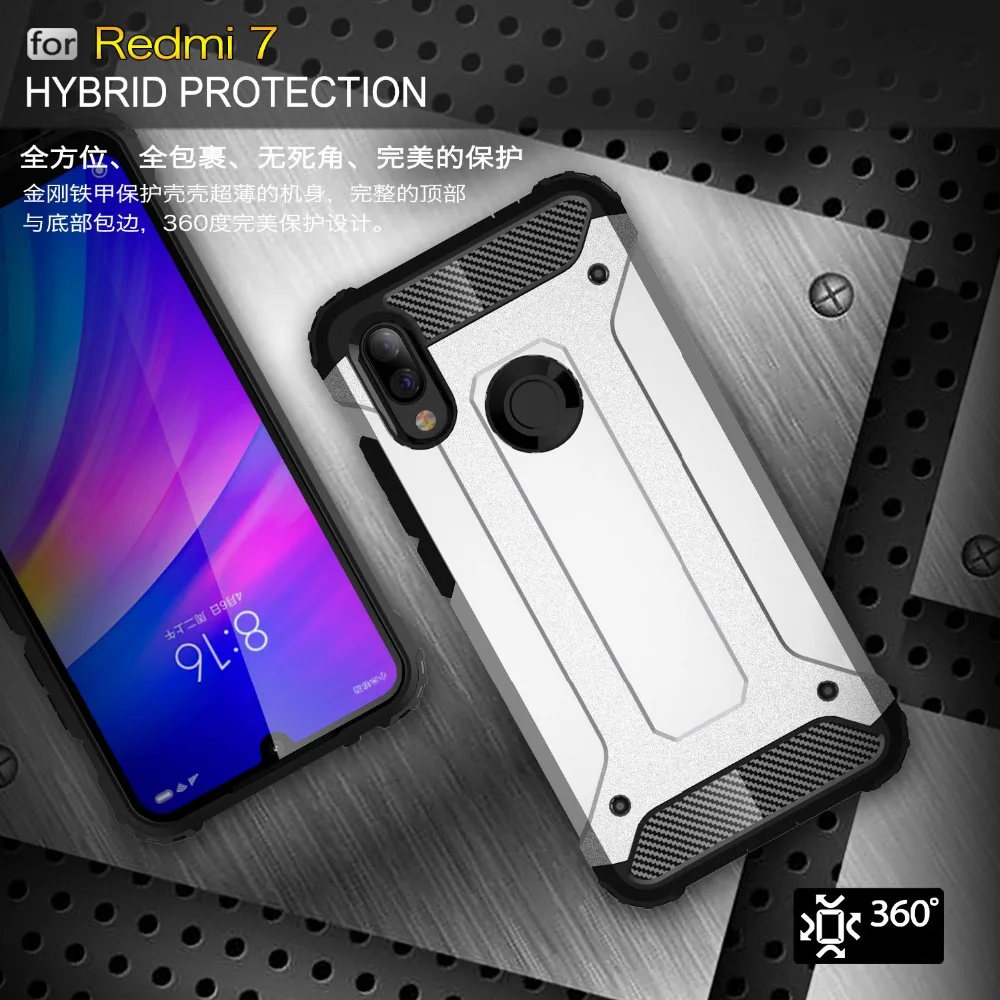 Rugged Dual Layer Armor Case For Xiaomi redmi 7 S2 GO 6 6A Coque Note 5 Pro protective Shockproof Hard PC + TPU Cover |