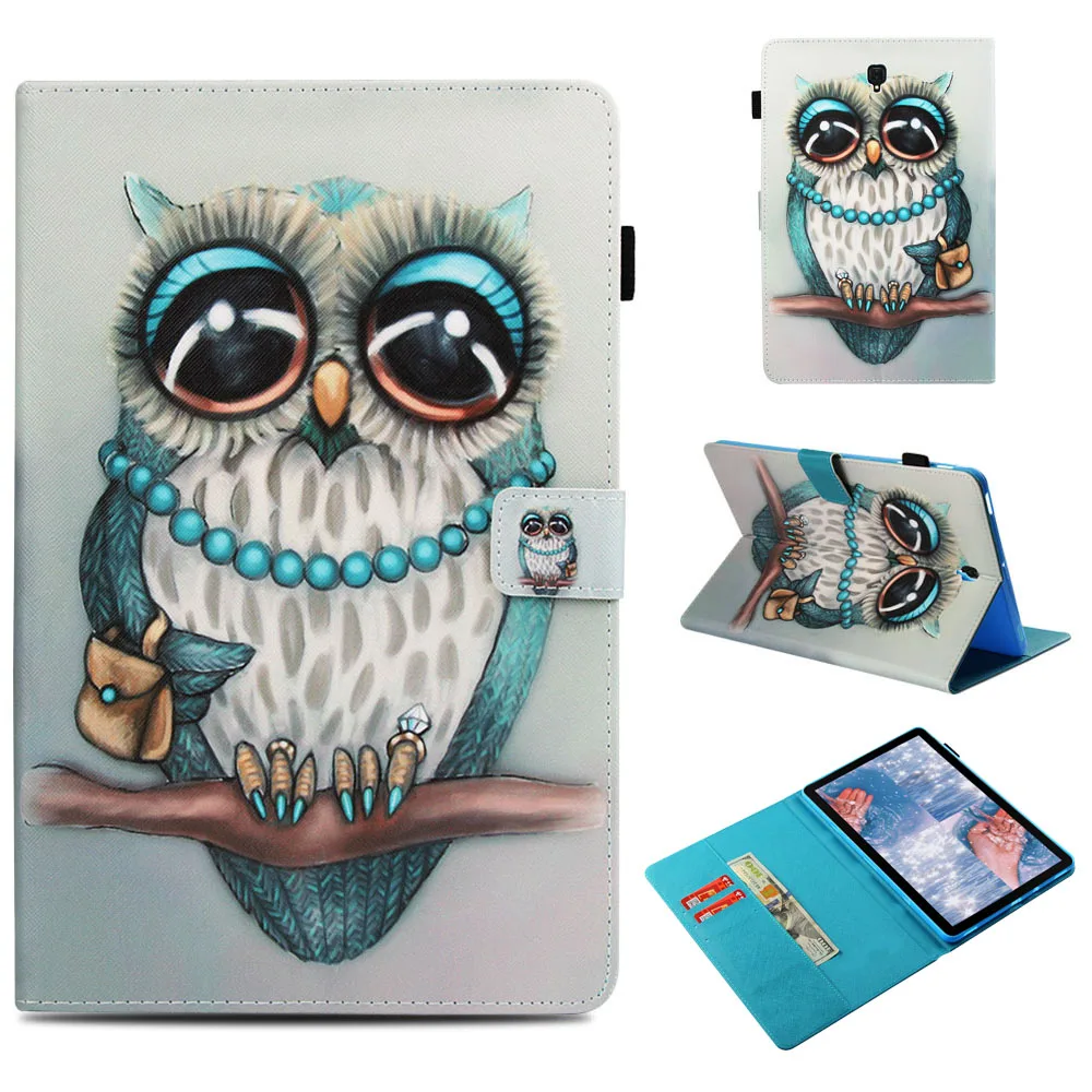 Wallet Cover Case For Samsung Galaxy Tab S4 10.5&quot T830 T835 SM-T830 Stand Smart 10.5 inch Owl Butterfly Eiffel Tower | Компьютеры и