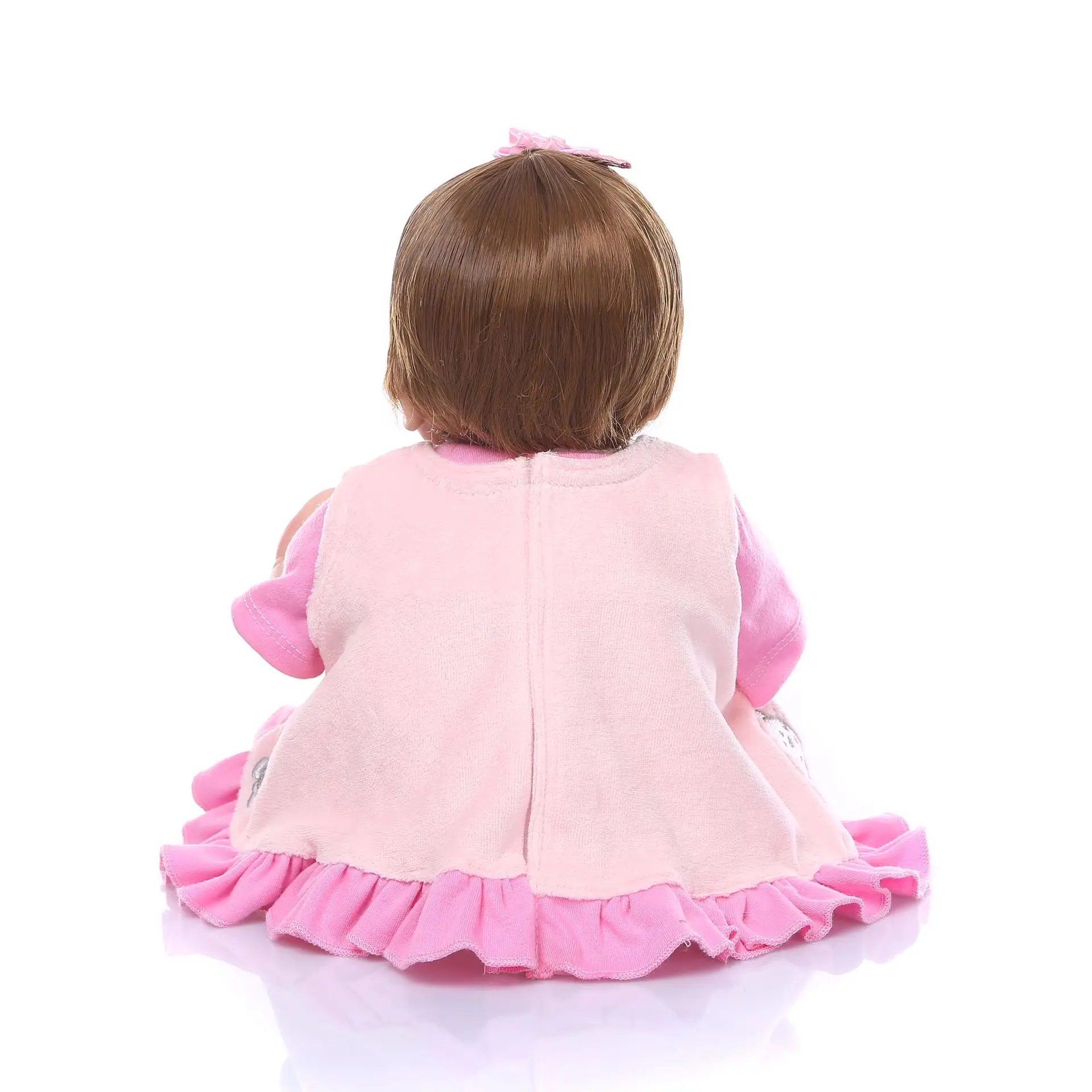 

42cm Reborn DollSoftSilicone Reborn Doll And Clothes Baby Girl Baby Model Doll Photography props Chrismas Birthday Gift