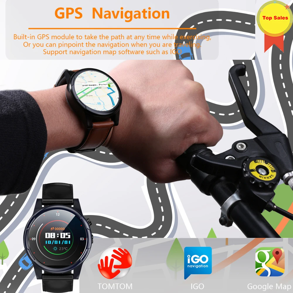 Смарт часы мужские 4g Android 7 1 GPS 3 + 32 ГБ 600 мА · ч 6 дюйма|Смарт-часы| |