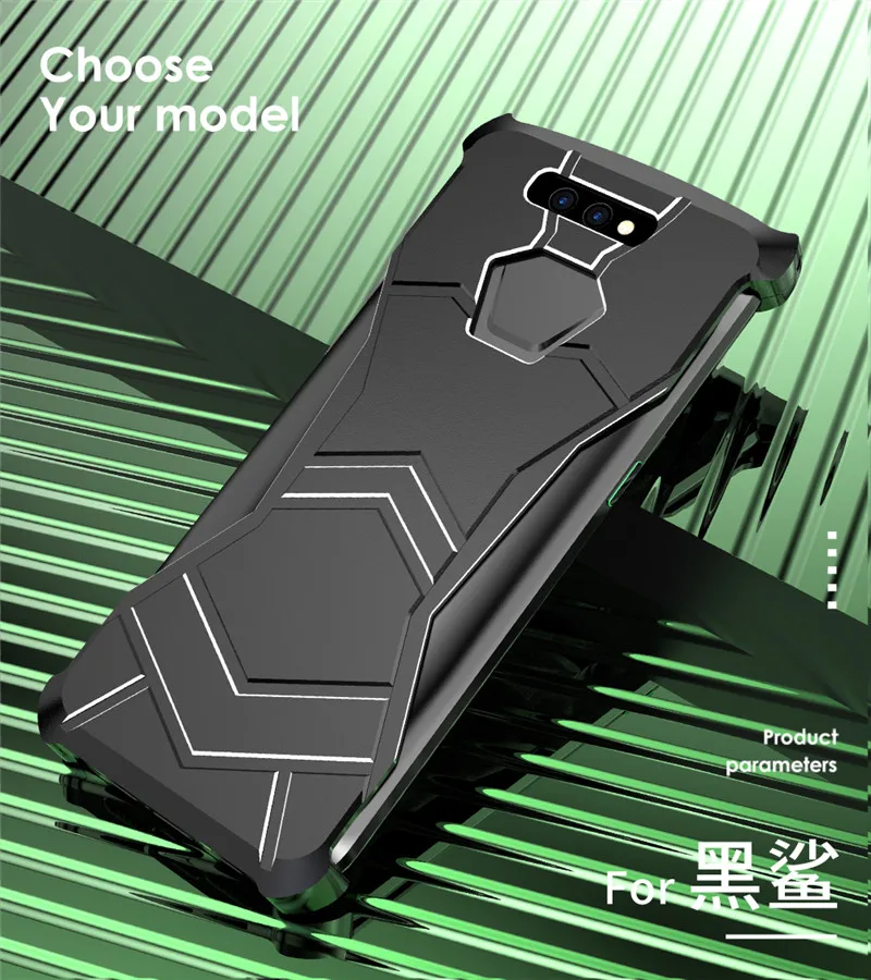 Магнитный чехол для телефона R-just Panther для Xiaomi Black Shark, металлический бампер для телефона, тонкий противоударный чехол для телефона