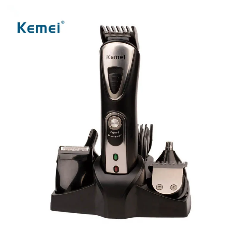 Kemei Оригинал 7 в 1 Электробритвы Бритва для носа ушей Триммер волос мужчин