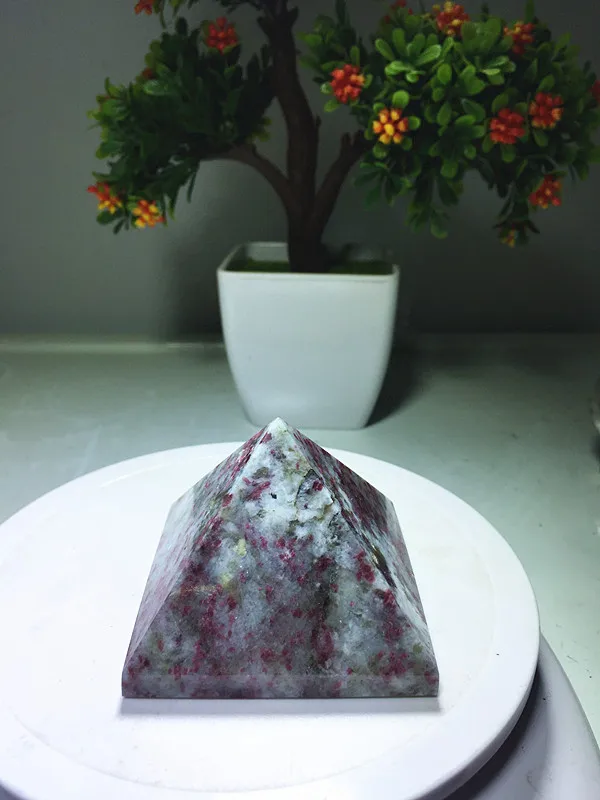 40мм ЕСТЕСТВЕННЫЙ РЕДКИЙ красный Турмалин КВАРЦЕВЫЙ КРИСТАЛЛ пирамида ЛЕЧЕНИЕ