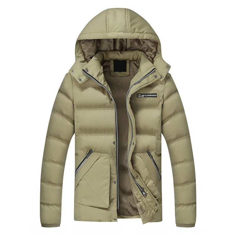 Утепленная зимняя парка Для мужчин хлопок-ватник держать теплая верхняя одежда в