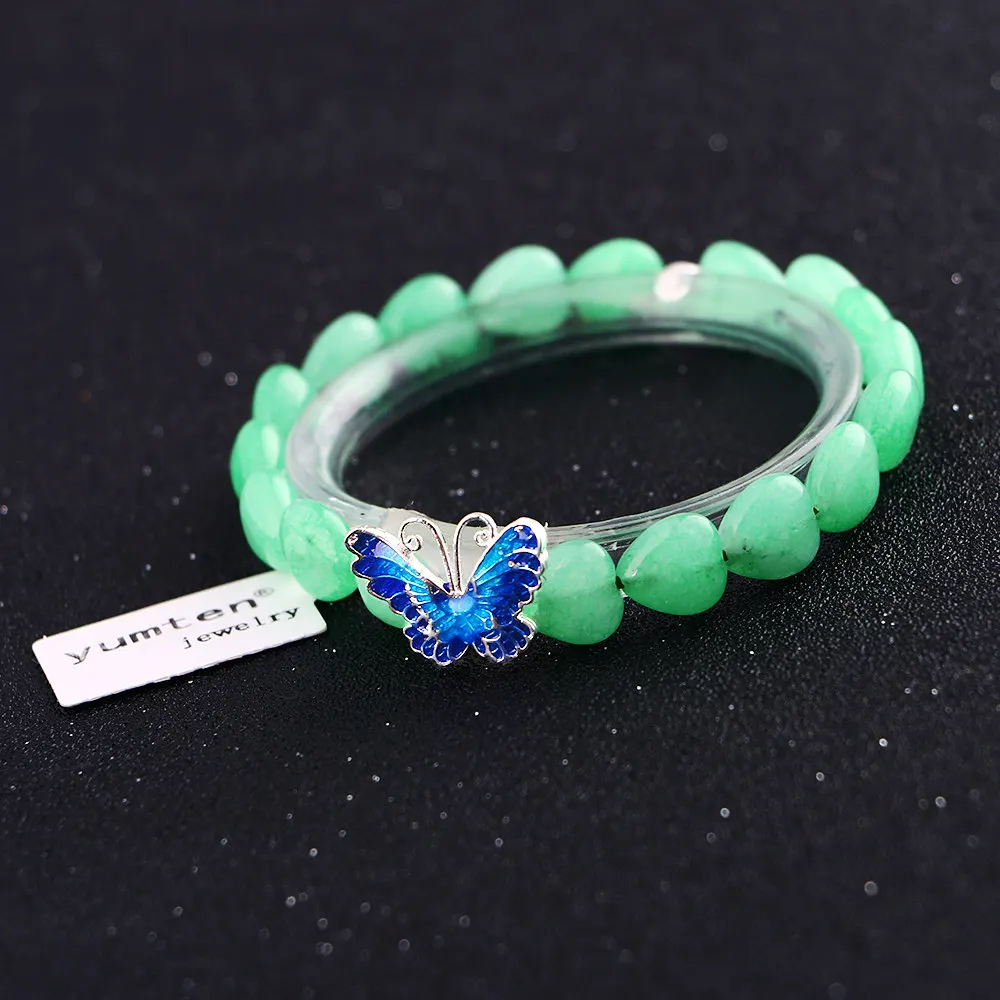 Женский браслет с бабочкой Yumten Chalcedony серебро 925 пробы ювелирное изделие Паракорд