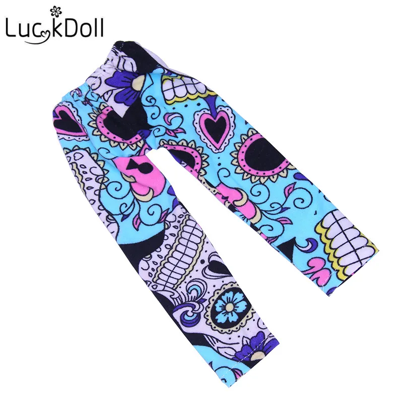 LUCKDOLL модные леггинсы подходят 18 дюймов Американский 43 см детская кукла одежда аксессуары, игрушки для девочек, поколение, подарок на день рождения - Цвет: n127