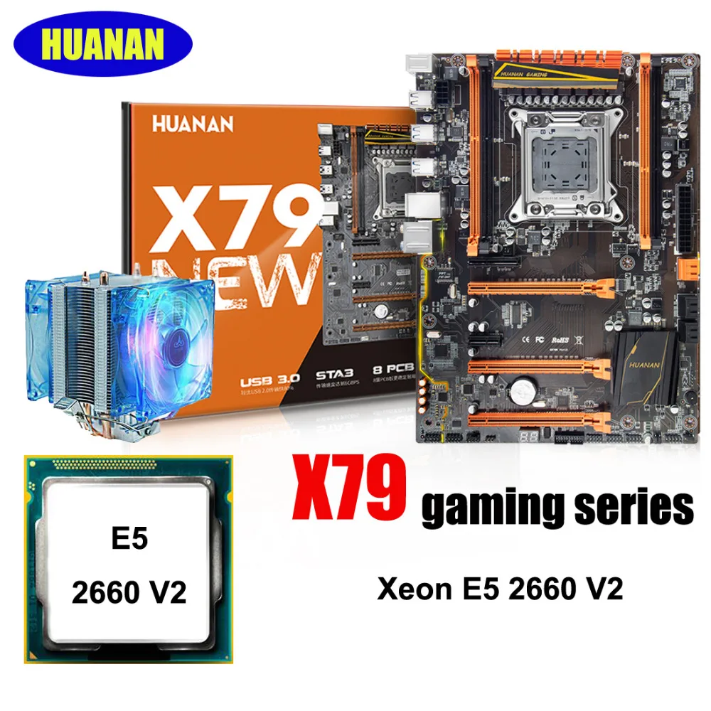 Игровая материнская плата HUANANZHI X79 Deluxe со слотом M.2 SSD купить хорошие компьютерные