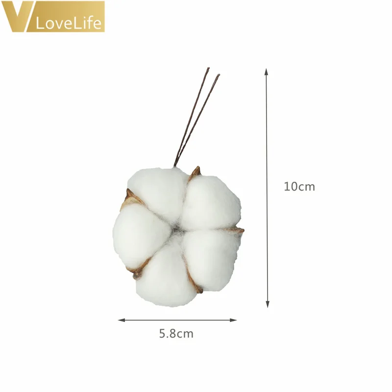 6 шт. хлопковый венок с натуральным цветком рождественские украшения для дома