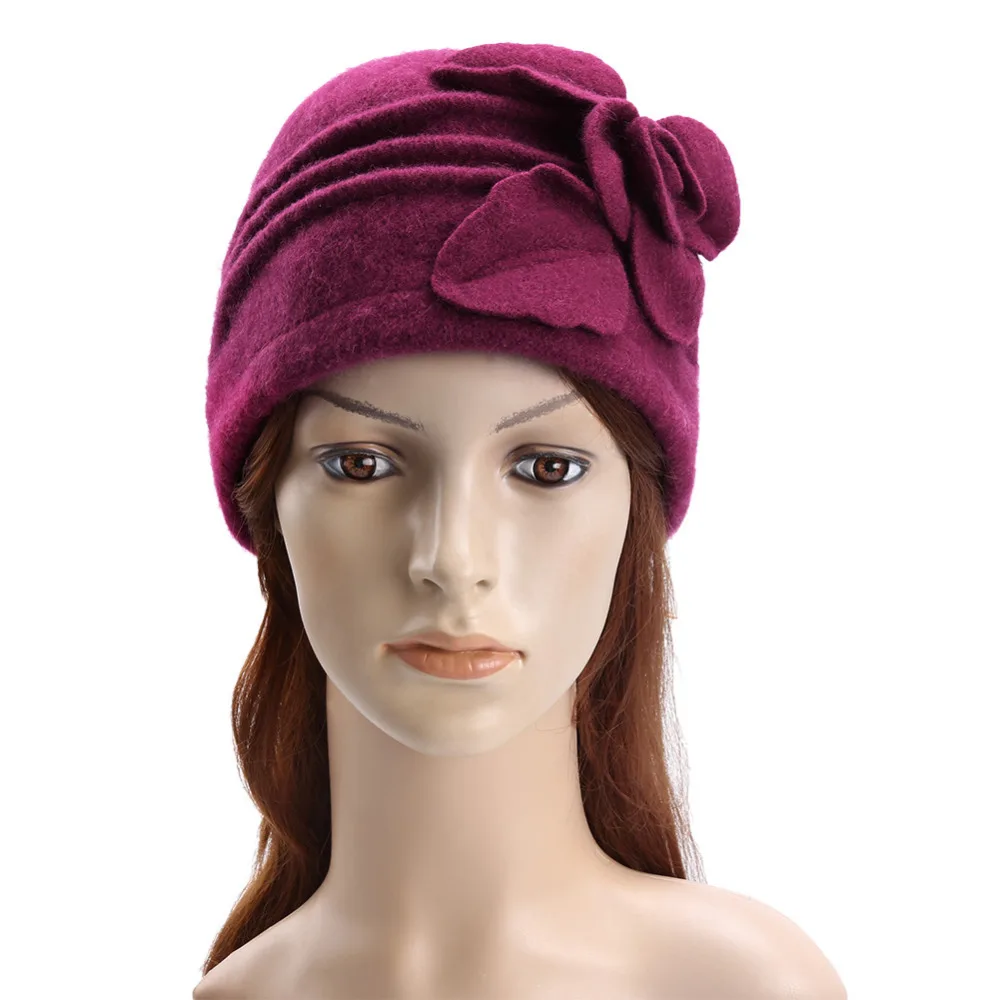 Для женщин теплая шапка шапочка Формальные повседневное шерстяные шляпы