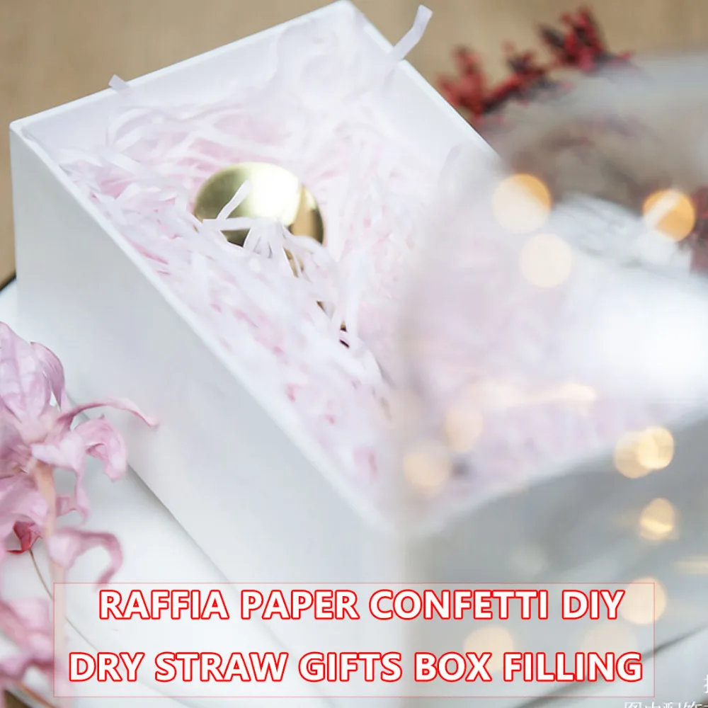 20 г/пакет измельченные Crinkle бумажная рафия конфетти DIY сухая соломенная Подарочная коробка наполнение материал Свадьба/День рождения украшения