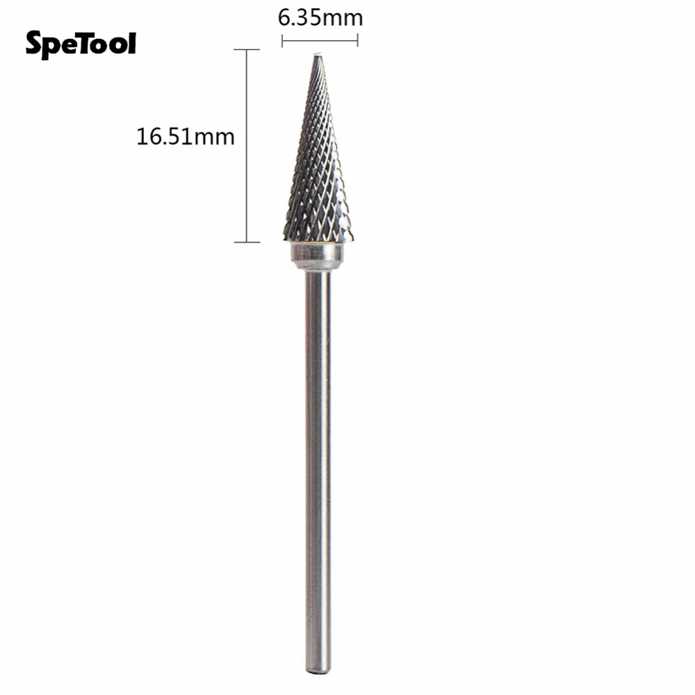 SpeTool Вольфрамовая твердосплавная насадка для ногтей острый кукурузный аксессуар