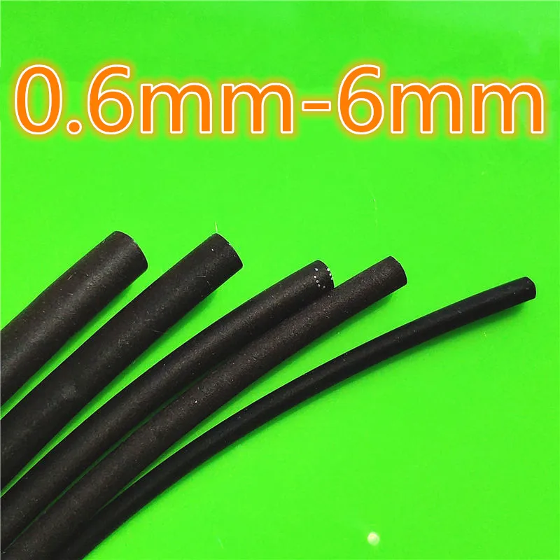 

1meter 2:1 Black 0.6mm 0.8mm 1mm 1.5mm 2mm 2.5mm 3mm 3.5mm 4mm 4.5mm 5mm 6 Heat Shrink Heatshrink Tubing Tube Wire Dropshipping