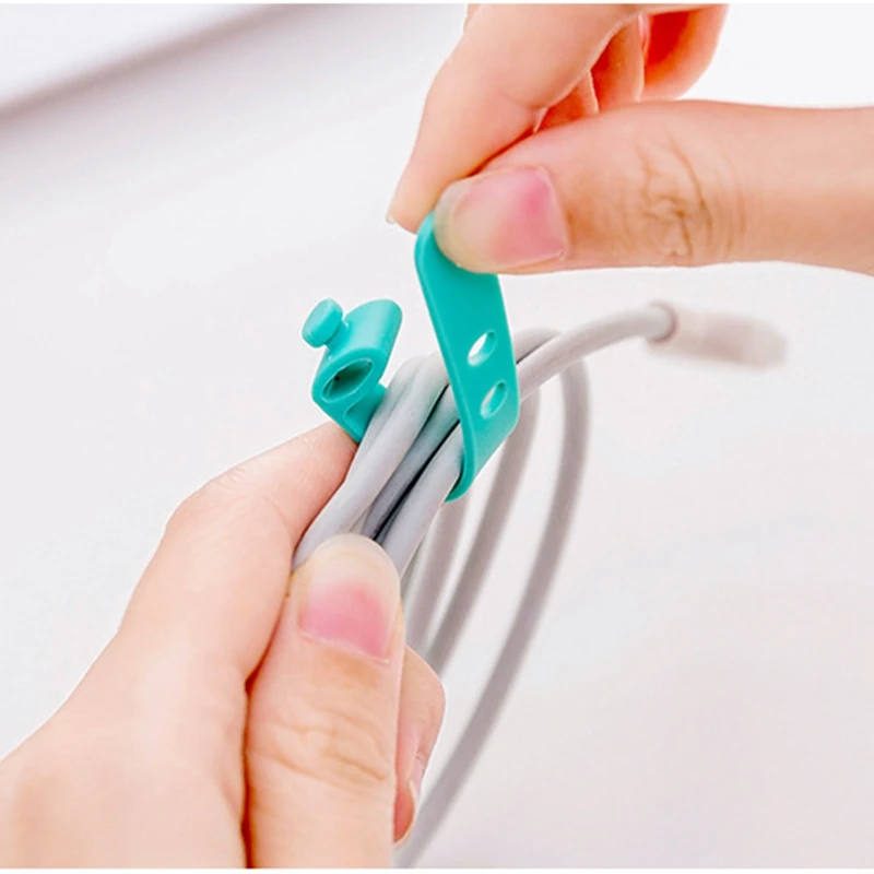 Kawaii Silicon 4 шт. устройство для сматывания кабеля для мобильного телефона USB крепление кабеля Кнопка Органайзер провод Гарнитура держатель линия намотка сумка Клип сортировка