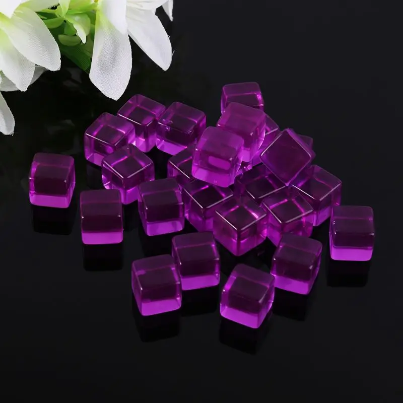 25 Pcs/Set Game Dice Number 16 Transparent Square Dices Party Club Games Desktop Table | Спорт и развлечения