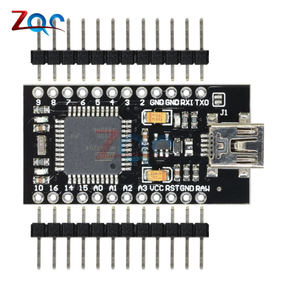 Mini USB ATmega32U4 Pro Micro 5 в 16 МГц плата модуль ATMega 32U4 контроллер reзамена для Arduino Leonardo|mini