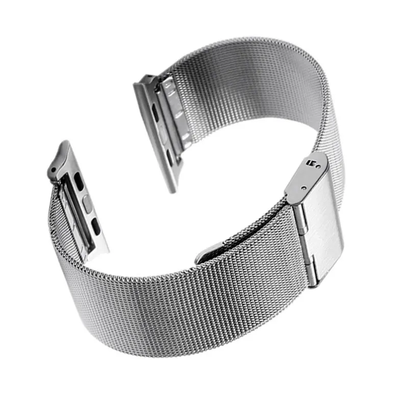 38 мм 42 Серебряный ремешок для наручных часов из нержавеющей стали Apple Watch с
