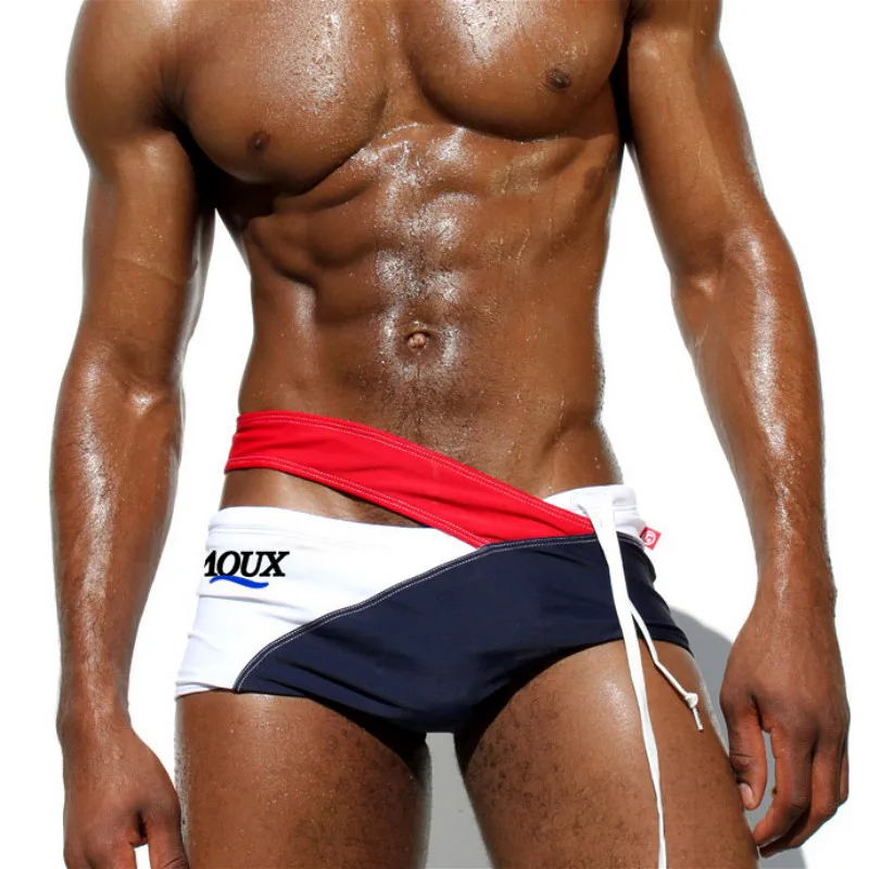 Мужские брифы для плавания Зеленые Сексуальные купальный костюм мужчин пляжная