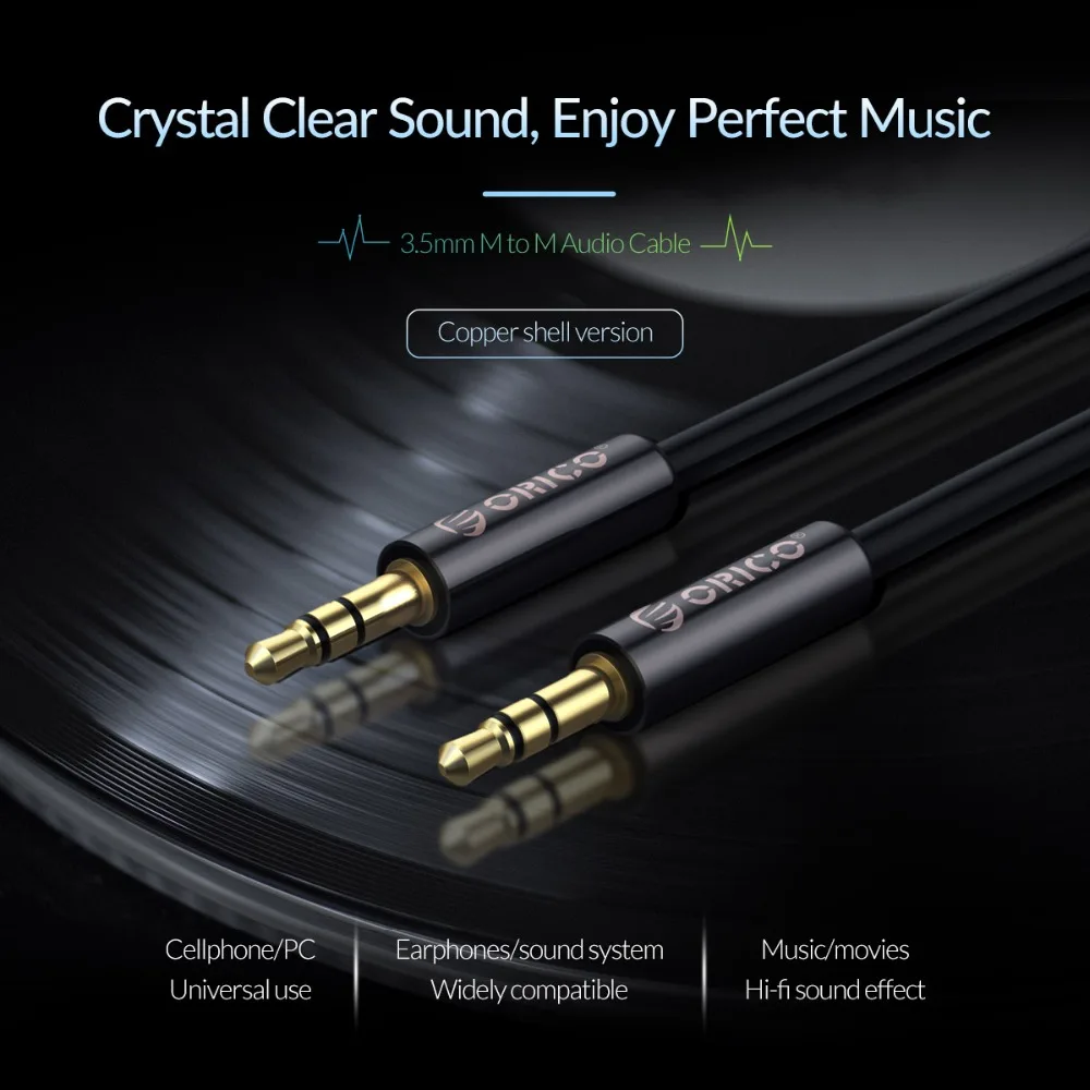 ORICO 3.5mm Audio Cable Jack Extension AM to AM/AM DM AUX Cord for iPhone Huawei Xiaomi Car Headphone Speaker PC | Электроника